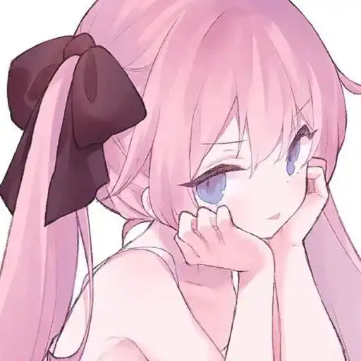 动漫女头二次元粉发头像粉毛动漫女生头像