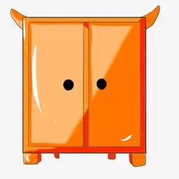 橙色卡通放衣柜插画图片素材其他格式下载动漫人物大全