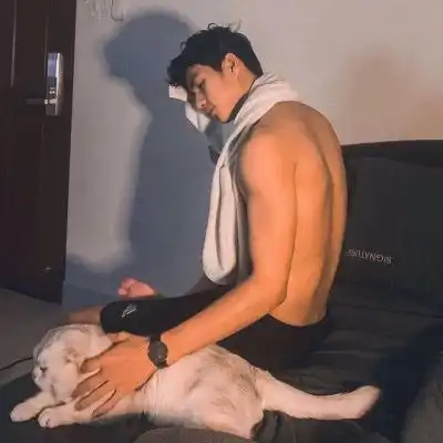 情侣头像捧花黑色系减肥