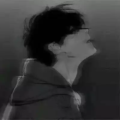 个性阴郁的纯黑色头像