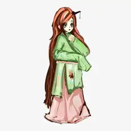 汉服女子psd免抠图片素材其他格式下载动漫人物大全