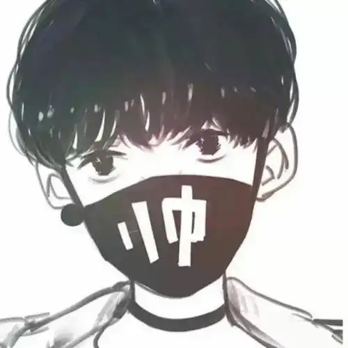 口罩男头像 卡通图片情