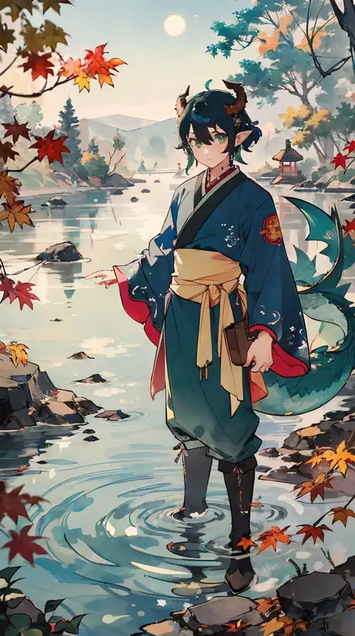 唯美古风插画封面人物人物插画小说封面素材