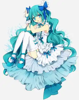 二次元萌系女生头像miku