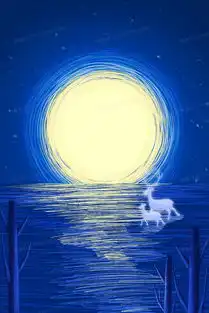 治愈系手绘静谧的夜插画背景背景图片素材免费下载psd格式23433508像素熊猫办公