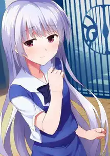 谁有蓝色长发红色或紫红紫色瞳孔的动漫少女,给我几张,越多越好