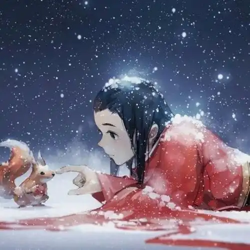 温暖的头像治愈系图集冬