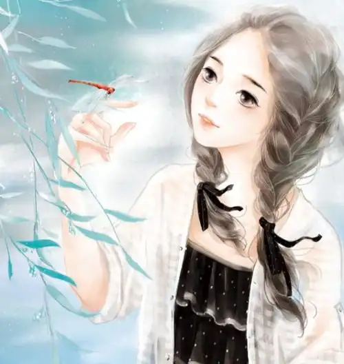 动漫头像女生仙气蓝系图