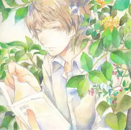 来个二次元黑白侧身看书男头像