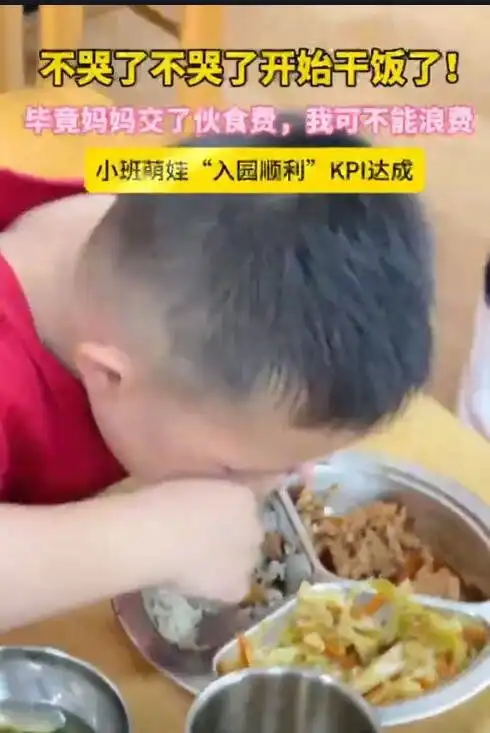 萌娃上幼儿园第三天开始疯狂干饭入园顺利kpi达成