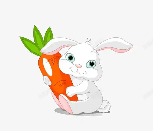 小兔子吃胡萝卜页面网页平面电商创意素材版头素材
