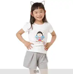 樱桃小丸子童装女童天秤座系列t恤cg21a0402014清凉一夏