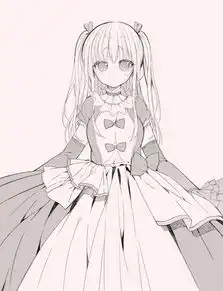 手绘插画线稿手稿黑白素材