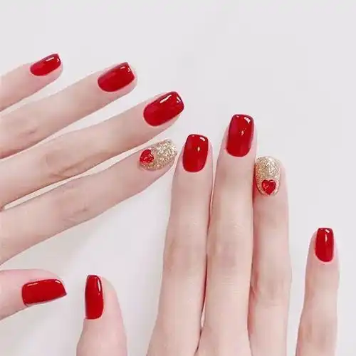 2021新年红色系美甲,转运必备