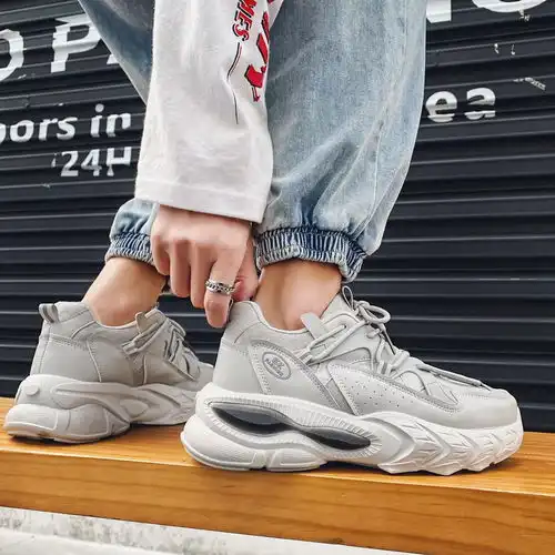 卓纪男鞋港风老爹鞋男时尚复古春秋百搭网红ins厚底增高学生运动鞋子男士青年潮鞋