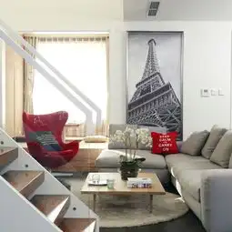 珠江摩尔公元现代简约80平米二居室装修图片