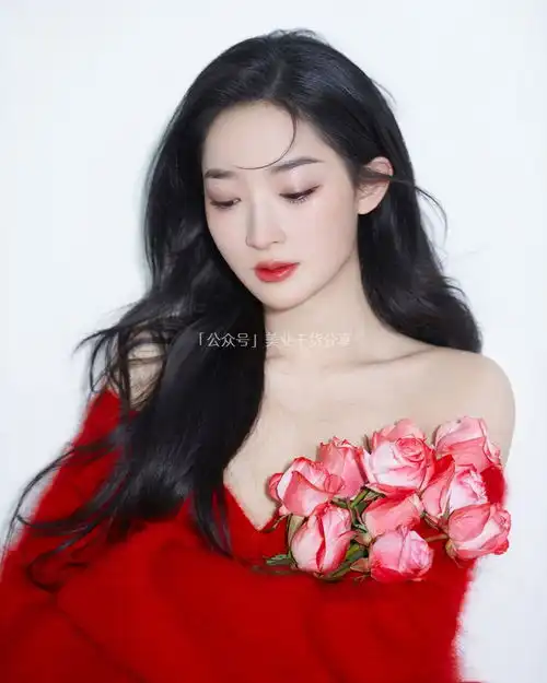 yidn14018000美业模特人物红粉暖色系摄影写真网红高清无水印