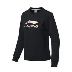 李宁女子运动时尚系列套头无帽卫衣圆领百搭冬季awdn816