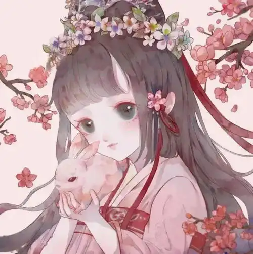 女生动漫头像笑着说起