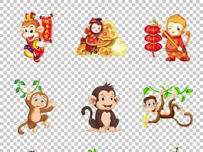 可爱卡通小动物猴子png素材图片模板下载33.16mb动物大全自然