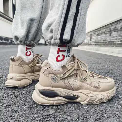 卓纪男鞋港风老爹鞋男时尚复古春秋百搭网红ins厚底增高学生运动鞋子男士青年潮鞋