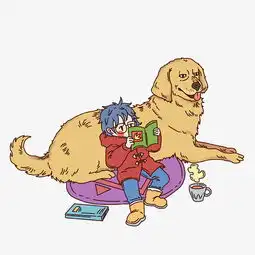 群暖人物和小狗插画图片素材其他格式下载动漫人物大全