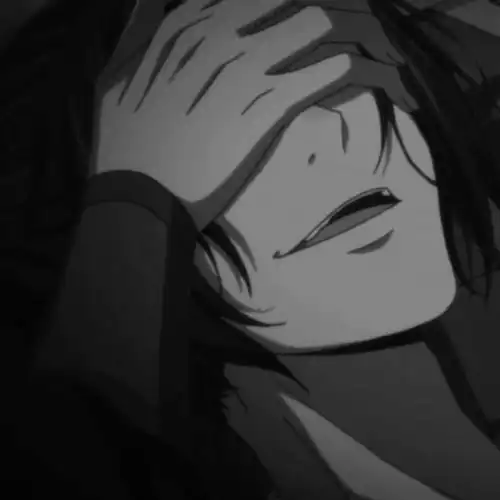 丧系男头暗黑系伤感黑白动漫男生头像