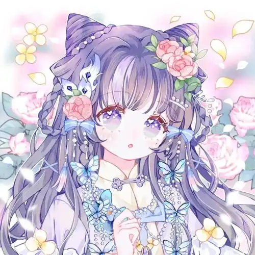 2022年闺蜜头像绝美手绘插画双人闺蜜头像