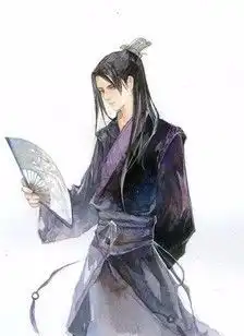 求拿着扇子的古风美男图片