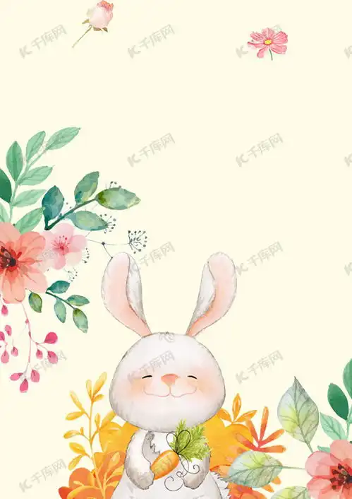 清新水彩萌系动物psd分层背景图背景图片免费下载千库网