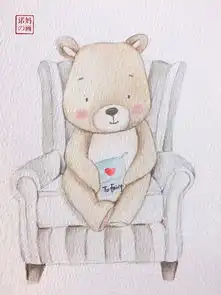 零基础萌系水彩情人节小熊教程