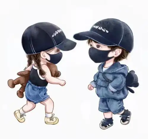 微信卡通头像兄妹