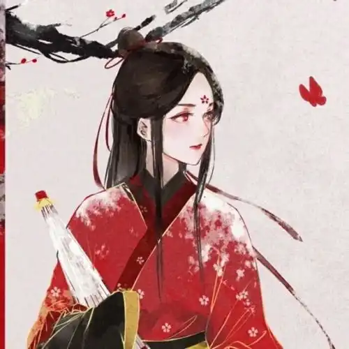 古风头像慵懒水墨画男