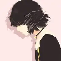 黑白色萌妹子卡通头像微信头像图片大全