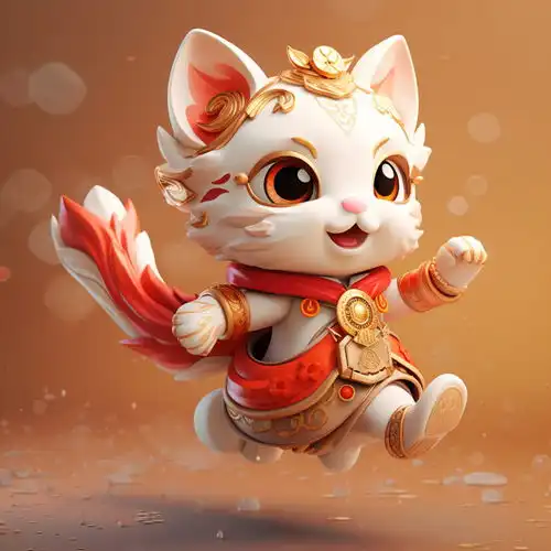 3d卡通可爱招财猫素材图片海报设计下载请至来源处