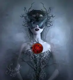 经典的西式恐怖,女性暗黑系恐怖插画