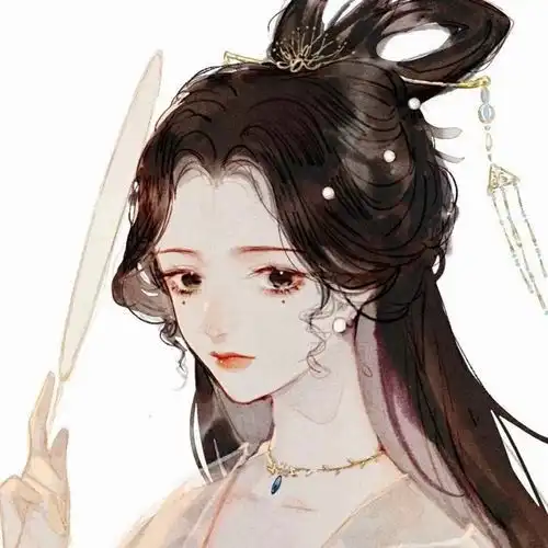 动漫头像黑色系女古风可