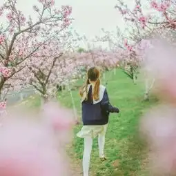 女生头像背影拿花