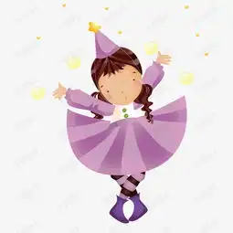 卡通跳舞的女孩素材图片免费下载高清卡通手绘psd千库网图片编号6960058