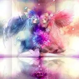 二次元动漫萝莉萌双子天使