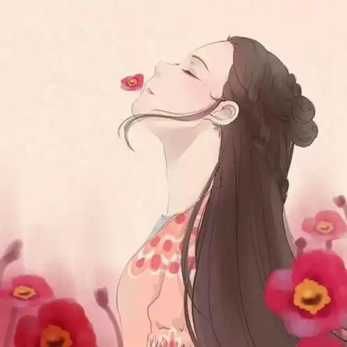 卡通女孩牵狗情侣头像古