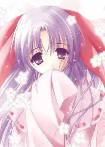 红色衣服动漫头像女生紫
