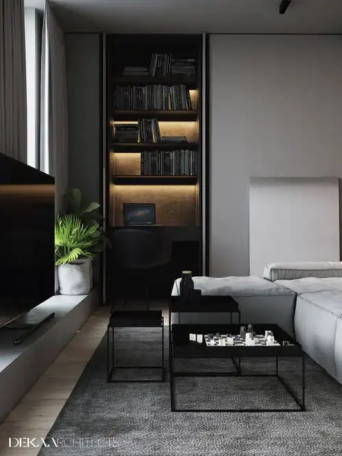 室内设计精选充满阳刚气息的暗灰风格家居装修