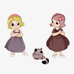 可爱q版人物动物组合图片素材其他格式下载动漫人物大全