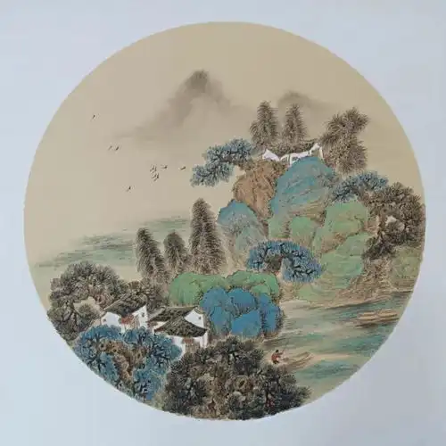 周忠树山水画赏析笔墨勾勒山水之魂,宁静美好