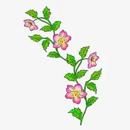 粉色的小花手绘插画图片素材其他格式下载动漫人物大全