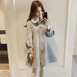 气质清新的淑女范毛呢大衣,穿上自带三分颜值