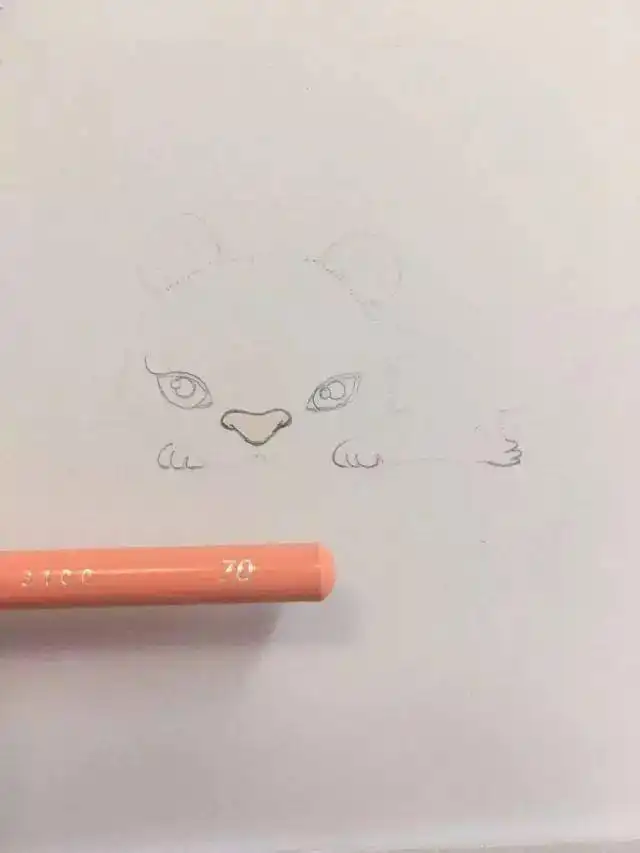彩铅萌萌小老虎步骤教程