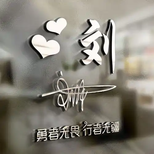专属艺术签名微信头像,3d高端大气励志姓氏头像,有你的名字吗