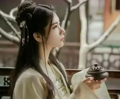 古风头像女青色系意境唯